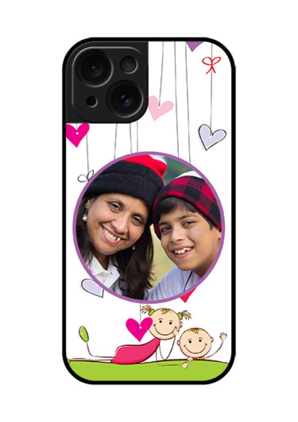 Apple iPhone 15 Custom Glass Phone Case - Cute Kids Phone Case Design