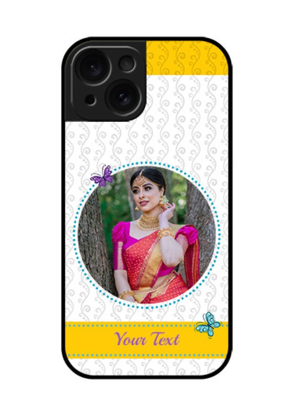 Apple iPhone 15 Custom Glass Phone Case - Girls Premium Case Design
