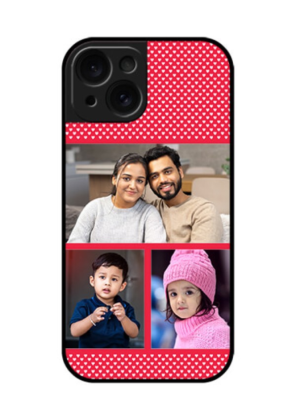 Apple iPhone 15 Custom Glass Phone Case - Bulk Photo Upload Design