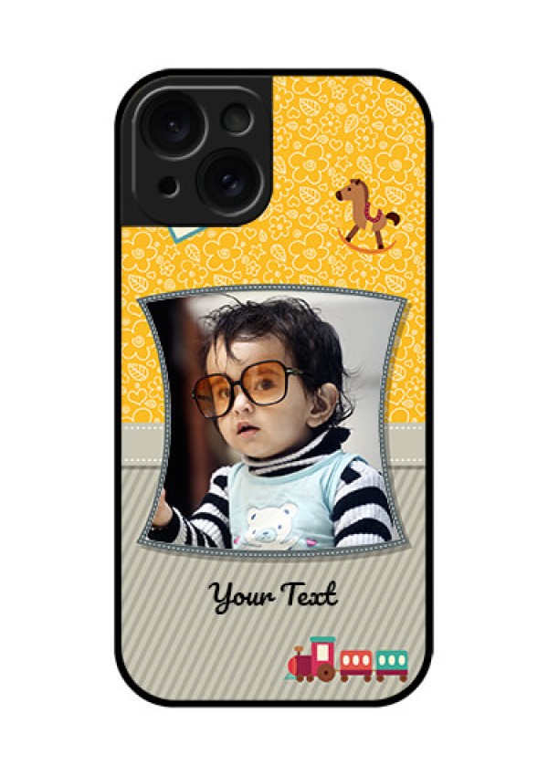 Apple iPhone 15 Custom Glass Phone Case - Baby Picture Upload Design
