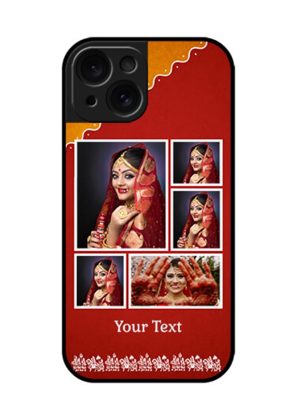 Apple iPhone 15 Custom Glass Phone Case - Wedding Pic Upload Design