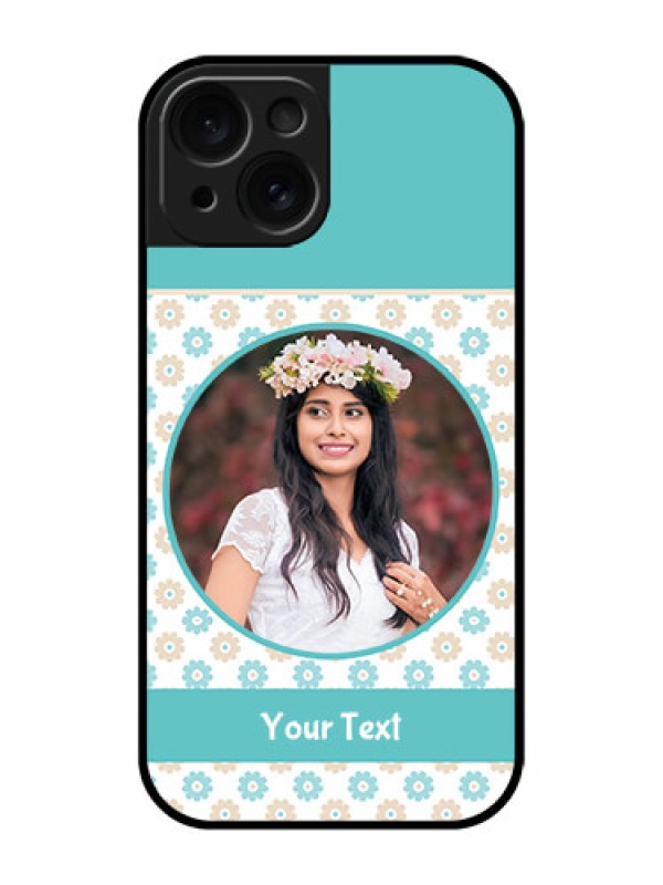 Custom Apple iPhone 15 Custom Glass Phone Case - Beautiful Flowers Design