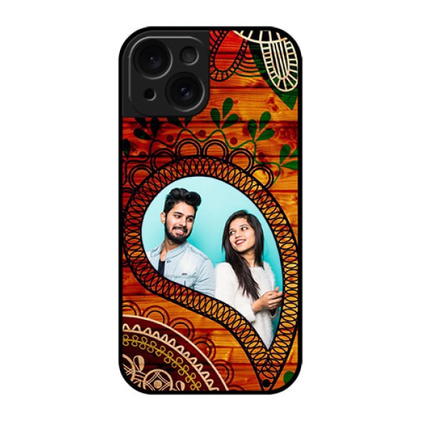Apple iPhone 15 Custom Glass Phone Case - Abstract Colorful Design Apple iPhone 15 Custom Glass Phone Case - Abstract Colorful Design