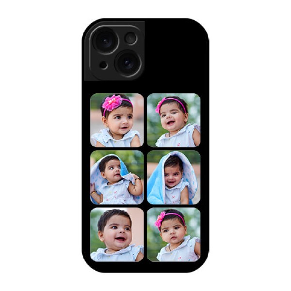 Apple iPhone 15 Custom Glass Phone Case - Multiple Pictures Design