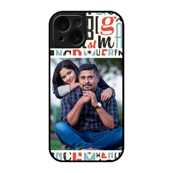 Apple iPhone 15 Custom Glass Phone Case - Alphabet Design Apple iPhone 15 Custom Glass Phone Case - Alphabet Design