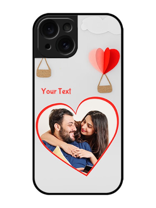 Custom Apple iPhone 15 Custom Glass Phone Case - Parachute Love Design