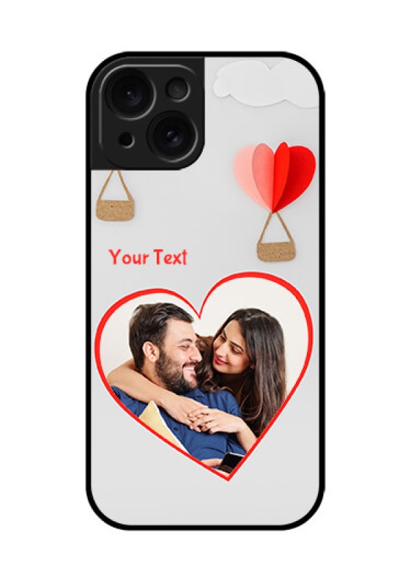 Apple iPhone 15 Custom Glass Phone Case - Parachute Love Design