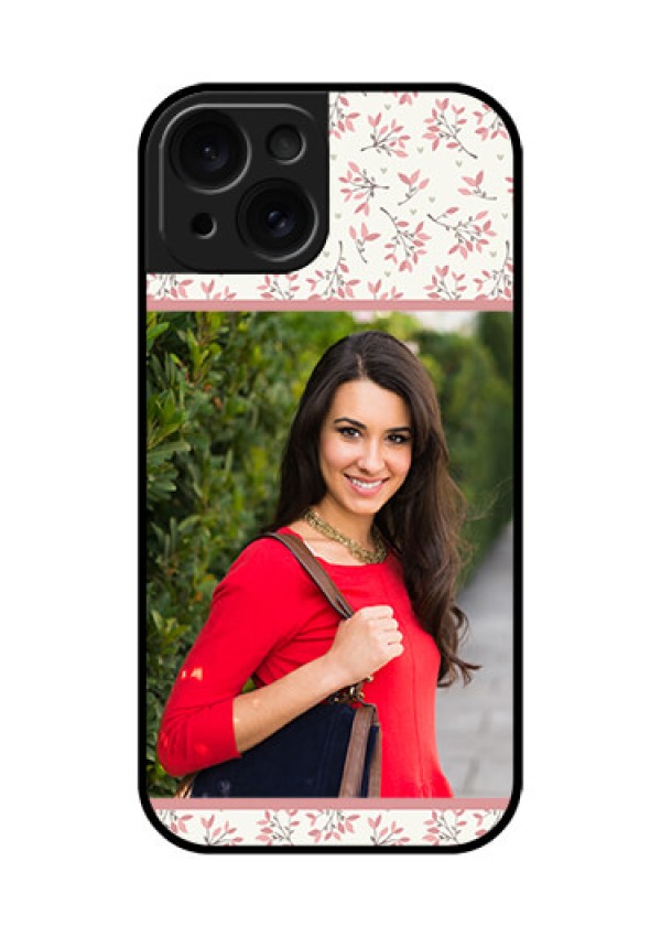 Apple iPhone 15 Custom Glass Phone Case - Stunning Floral Design