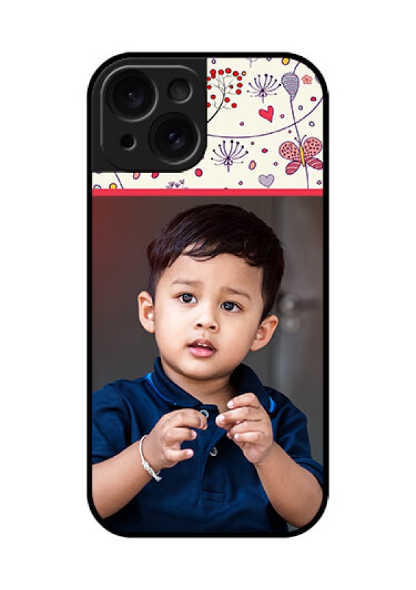 Apple iPhone 15 Custom Glass Phone Case - Premium Floral Design
