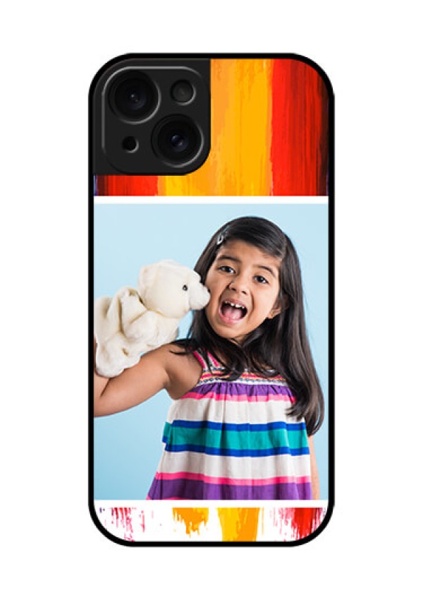 Apple iPhone 15 Custom Glass Phone Case - Multi Color Design
