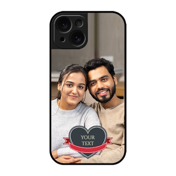 Apple iPhone 15 Custom Glass Phone Case - Just Married Couple Design