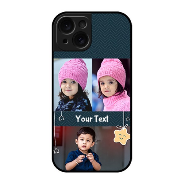 Apple iPhone 15 Custom Glass Phone Case - Hanging Stars Design Apple iPhone 15 Custom Glass Phone Case - Hanging Stars Design