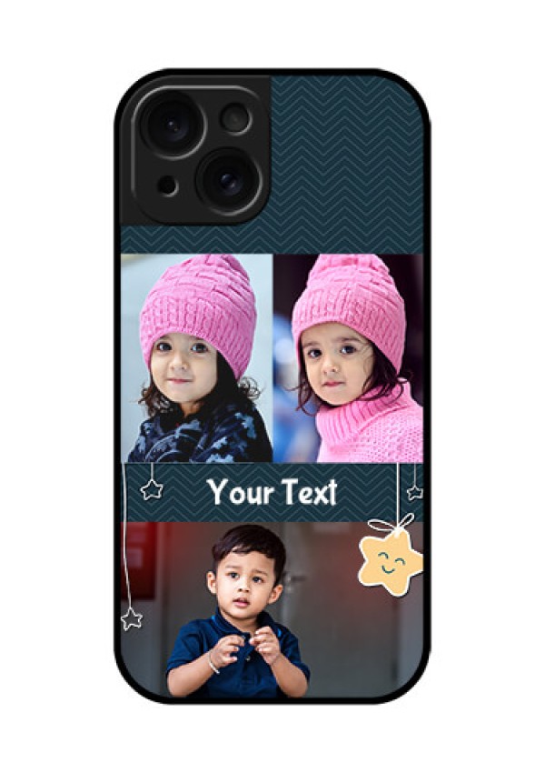 Apple iPhone 15 Custom Glass Phone Case - Hanging Stars Design