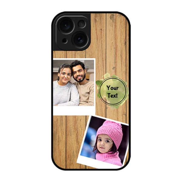 Apple iPhone 15 Custom Glass Phone Case - Wooden Texture Design Apple iPhone 15 Custom Glass Phone Case - Wooden Texture Design