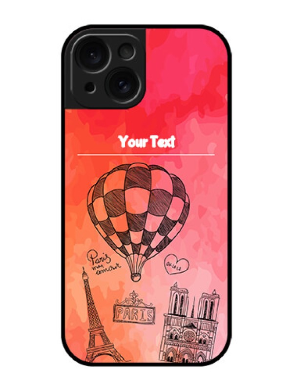 Custom Apple iPhone 15 Custom Glass Phone Case - Paris Theme Design