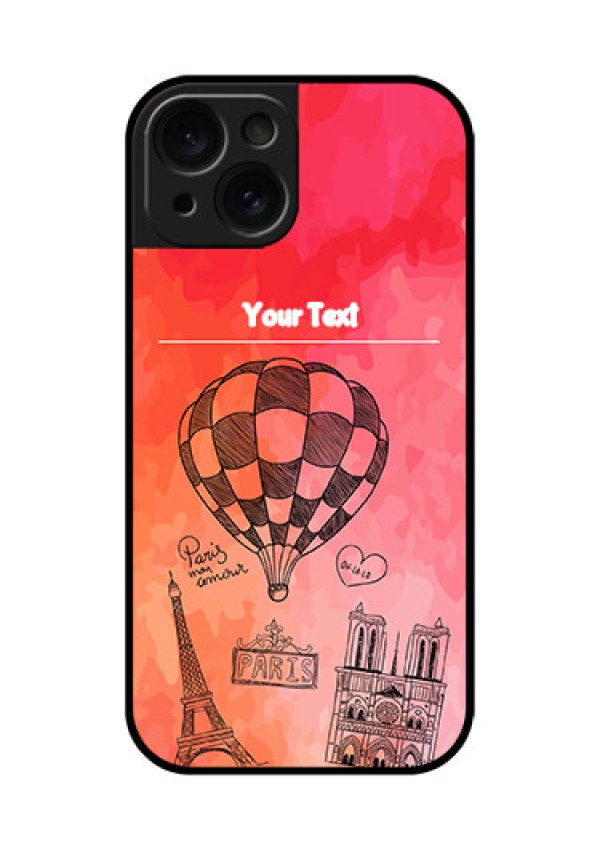 Apple iPhone 15 Custom Glass Phone Case - Paris Theme Design