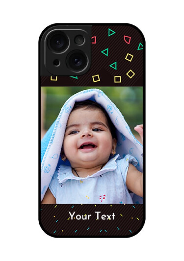 Apple iPhone 15 Custom Glass Phone Case - With Confetti Birthday Design