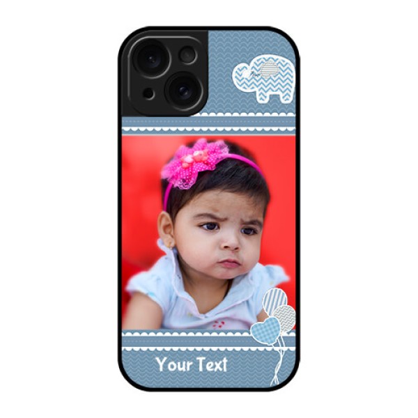 Apple iPhone 15 Custom Glass Phone Case - With Kids Pattern Design