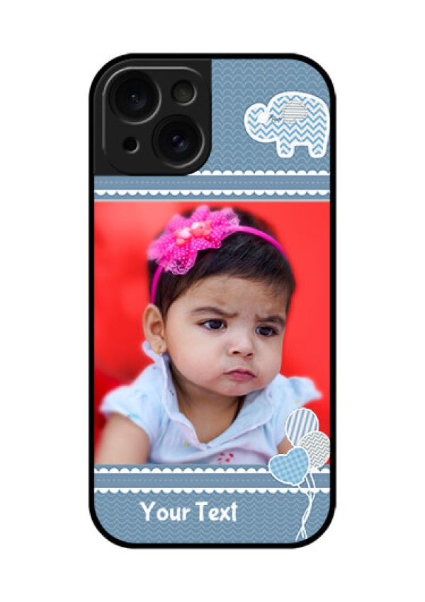 Apple iPhone 15 Custom Glass Phone Case - With Kids Pattern Design