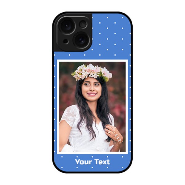 Apple iPhone 15 Custom Glass Phone Case - Polka Dots Design