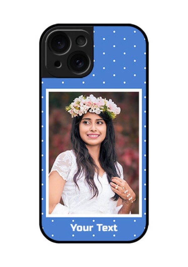 Apple iPhone 15 Custom Glass Phone Case - Polka Dots Design