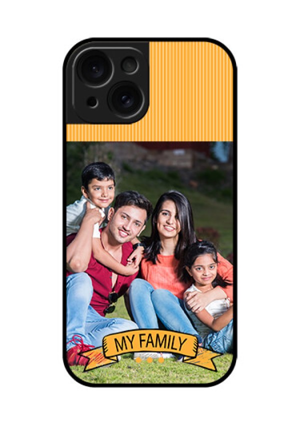 Apple iPhone 15 Custom Glass Phone Case - My Family Design