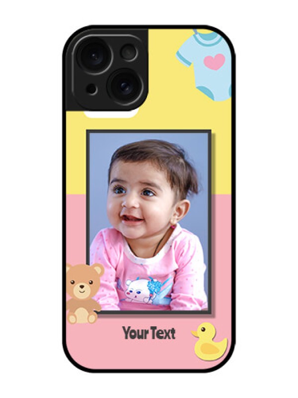Custom Apple iPhone 15 Custom Glass Phone Case - Kids 2 Color Design