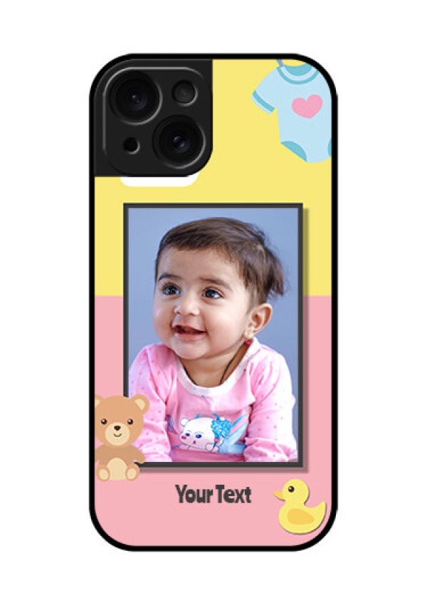Apple iPhone 15 Custom Glass Phone Case - Kids 2 Color Design