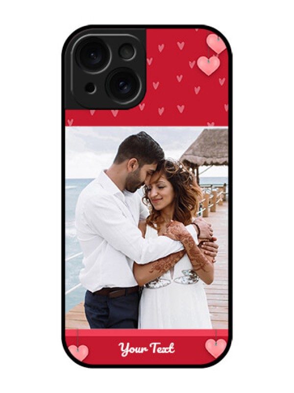 Custom Apple iPhone 15 Custom Glass Phone Case - Valentines Day Design