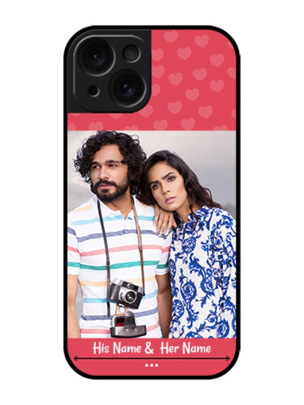 Custom Apple iPhone 15 Custom Glass Phone Case - Simple Love Design