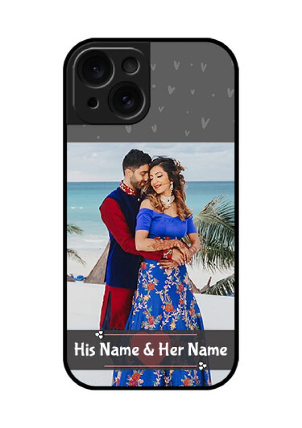 Apple iPhone 15 Custom Glass Phone Case - Buy Love Design With Photo Online