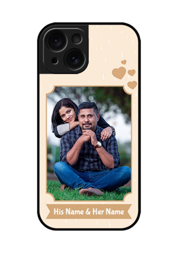 Apple iPhone 15 Custom Glass Phone Case - With Confetti Love Design