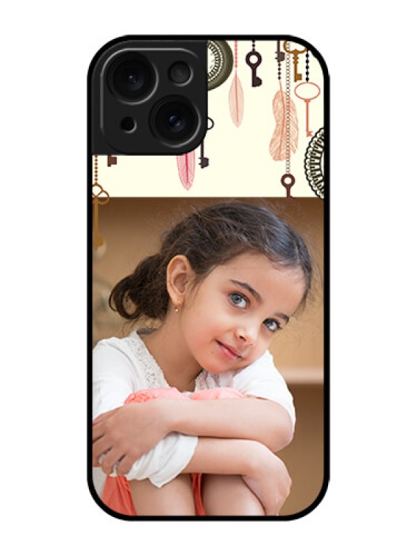 Custom Apple iPhone 15 Custom Glass Phone Case - Boho Style Design