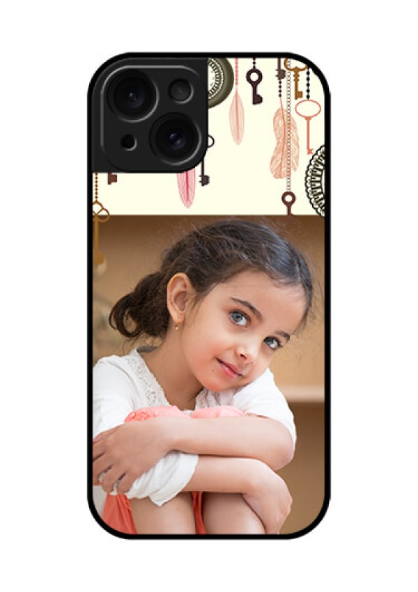 Apple iPhone 15 Custom Glass Phone Case - Boho Style Design