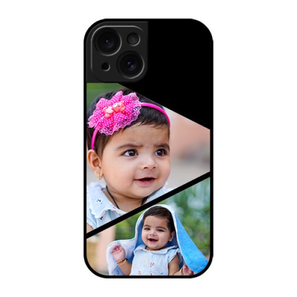 Apple iPhone 15 Custom Glass Phone Case - Semi Cut Design Apple iPhone 15 Custom Glass Phone Case - Semi Cut Design