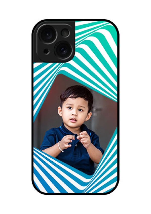 Apple iPhone 15 Custom Glass Phone Case - Abstract Spiral Design