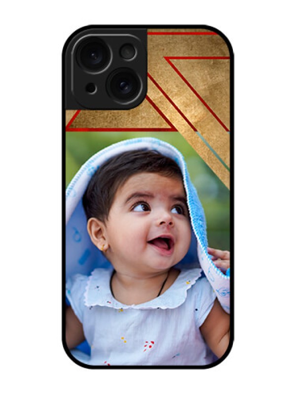 Custom Apple iPhone 15 Custom Glass Phone Case - Gradient Abstract Texture Design