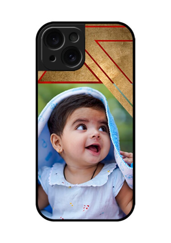 Apple iPhone 15 Custom Glass Phone Case - Gradient Abstract Texture Design