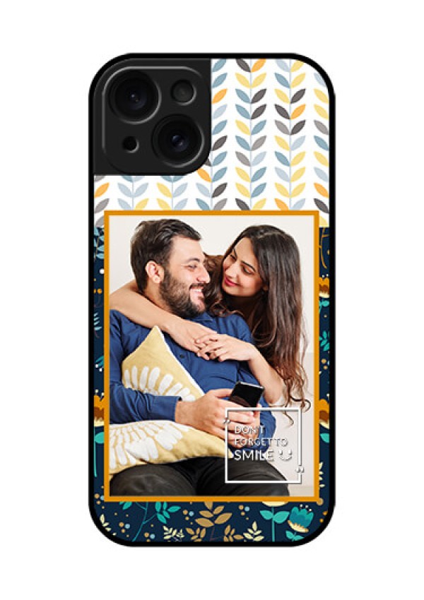 Apple iPhone 15 Custom Glass Phone Case - Pattern Design