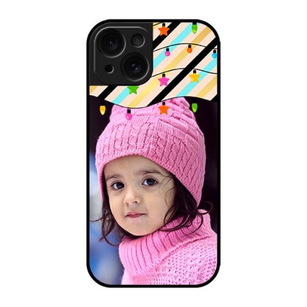 Apple iPhone 15 Custom Glass Phone Case - Lights Hanging Design Apple iPhone 15 Custom Glass Phone Case - Lights Hanging Design