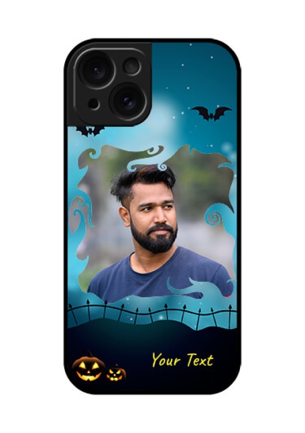 Apple iPhone 15 Custom Glass Phone Case - Halloween Frame Design