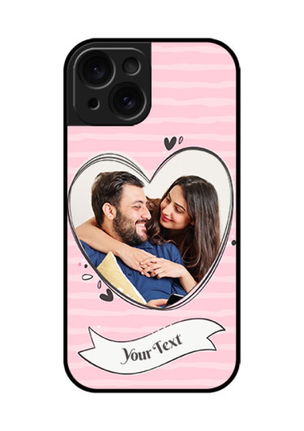 Apple iPhone 15 Custom Glass Phone Case - Vintage Heart Design