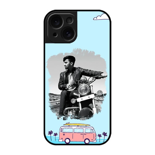 Apple iPhone 15 Custom Glass Phone Case - Travel & Adventure Design