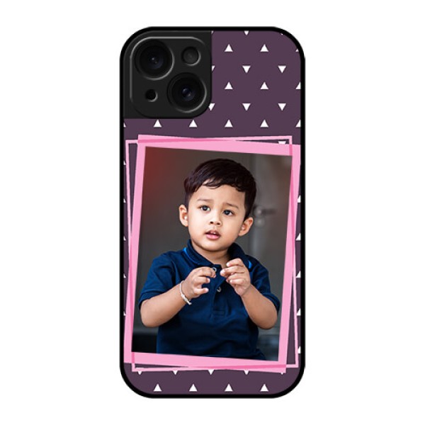 Apple iPhone 15 Custom Glass Phone Case - Triangle Pattern Dotted Design