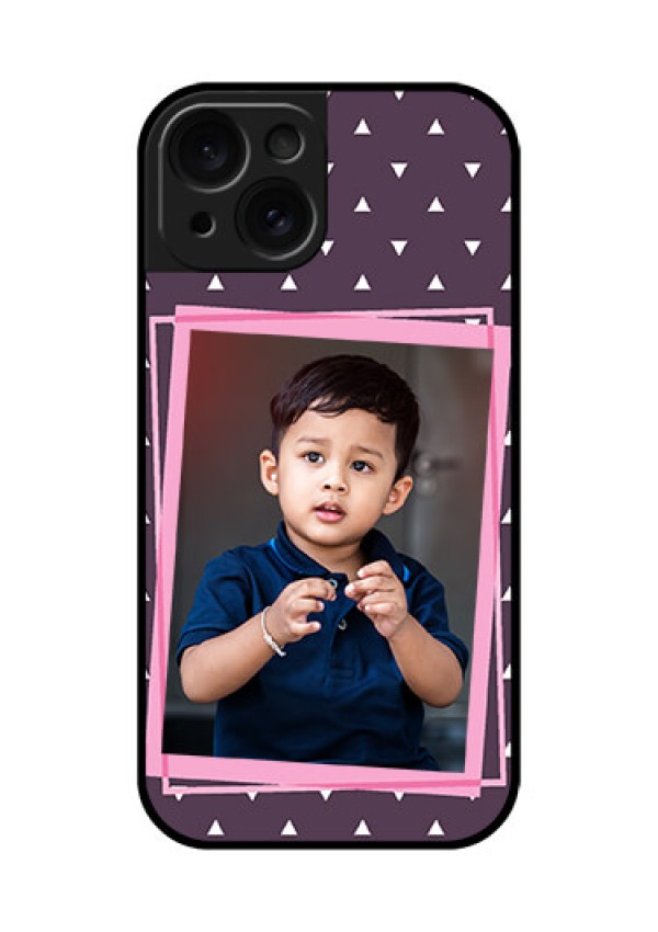 Apple iPhone 15 Custom Glass Phone Case - Triangle Pattern Dotted Design