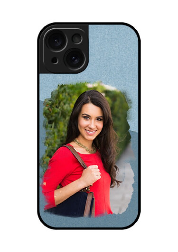 Apple iPhone 15 Custom Glass Phone Case - Grunge Line Art Design