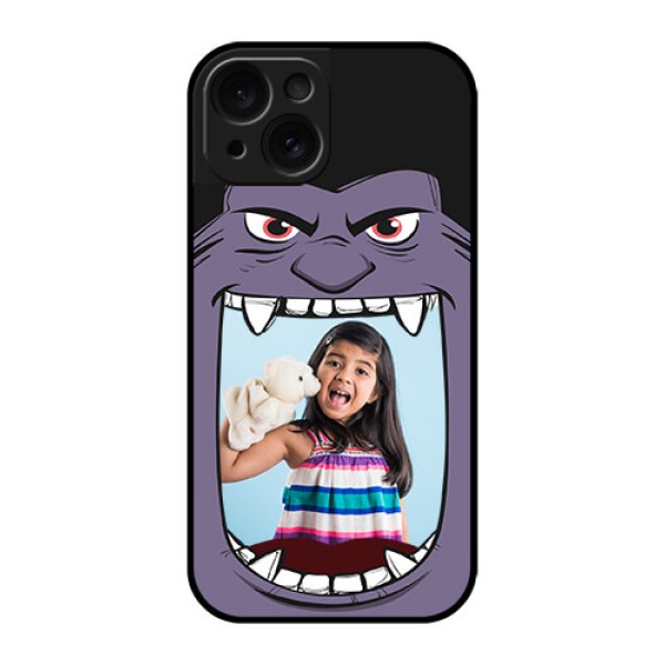 Apple iPhone 15 Custom Glass Phone Case - Angry Monster Design