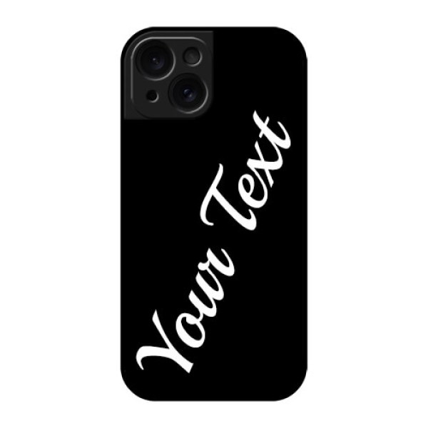 Apple iPhone 15 Custom Glass Phone Case - With Your Name Design Apple iPhone 15 Custom Glass Phone Case - With Your Name Design
