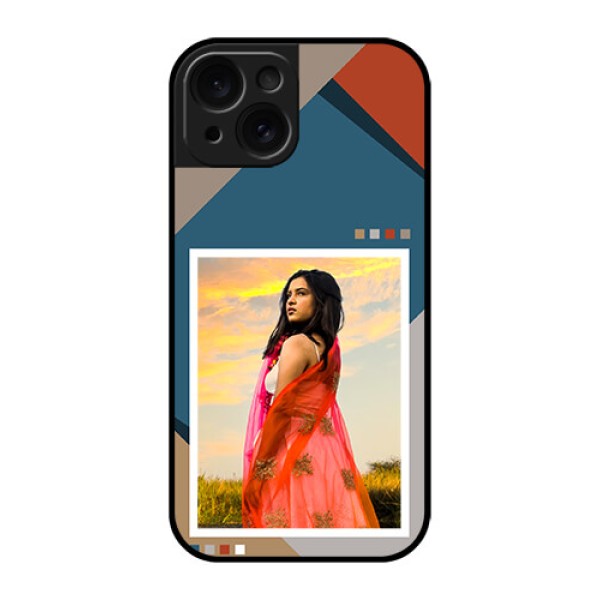 Apple iPhone 15 Custom Glass Phone Case - Retro Color Pallet Design Apple iPhone 15 Custom Glass Phone Case - Retro Color Pallet Design
