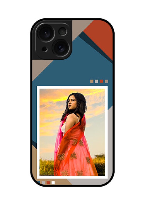 Apple iPhone 15 Custom Glass Phone Case - Retro Color Pallet Design
